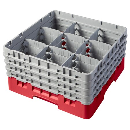 Camrack,9 Compartment 8 1/2 Red