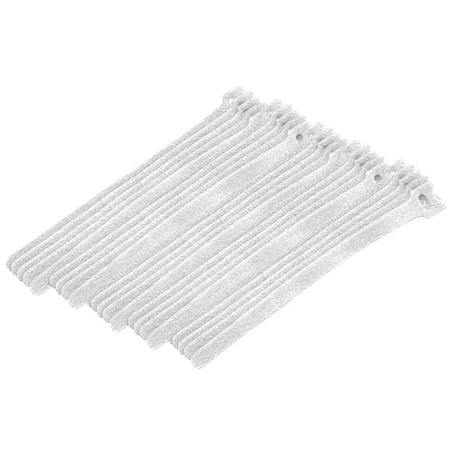 Cable Tie Hook Tape,8 White,25PK