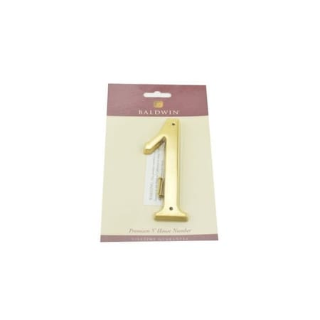 Estate Unlacquered Brass House Numbers