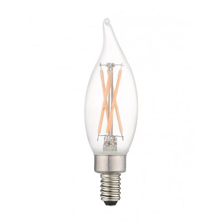 Clear Glass Dimmable Light Bulb Warm White Color 2700K E12 10-Pack