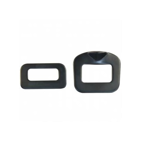 Autom.Buckle+Stop Square Ring Black 32mm