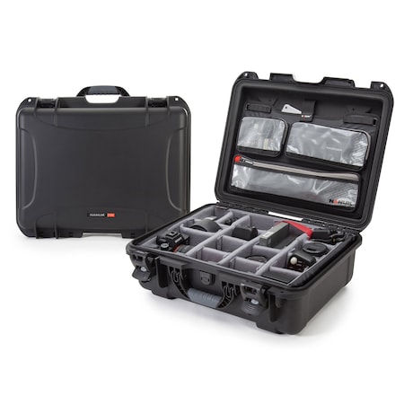 Case W/Lid Organizer W/Divider,Black