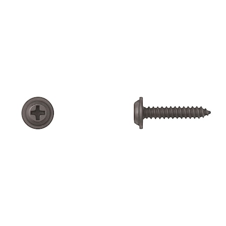 Blk Flat Top Phil Screws 10X1 Hd 15/32OD Washer PK50