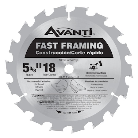 Avanti 5-3/8 X18T Fast Framing