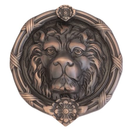 Leo Lion Door Knocker 8-3/8 Venetian Br