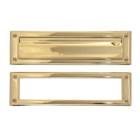 Mail Slot,3x10,PVD Polished Brass