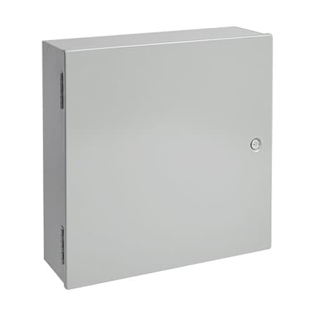 Medium Hinged-Cover Pull Box, Type 1, 20.00x12.00x8.62, Gray, Steel