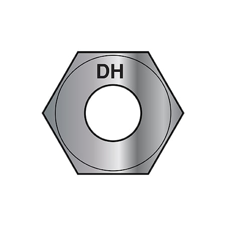 Heavy Hex Nut, 3/4-10, Steel, Grade A563, Galvanized, 125 PK