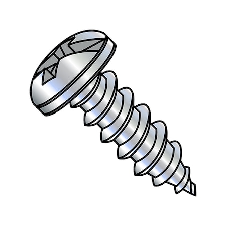 Thread Forming Screw, #10-16 X 3/4 In, Zinc Plated Steel Pan Head 5000 PK