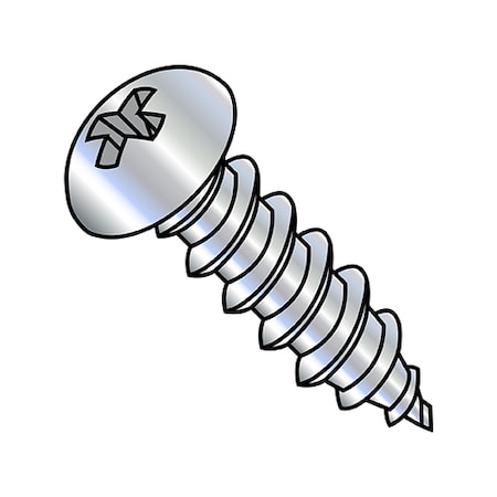 Concrete Screw, #6-20 Dia., Round, 3/4 In L, Steel Zinc Plated, 10000 PK