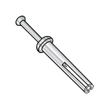 Nail Drive Anchor, 1/4 Dia., 1-1/4 L, Stainless Steel 100 PK