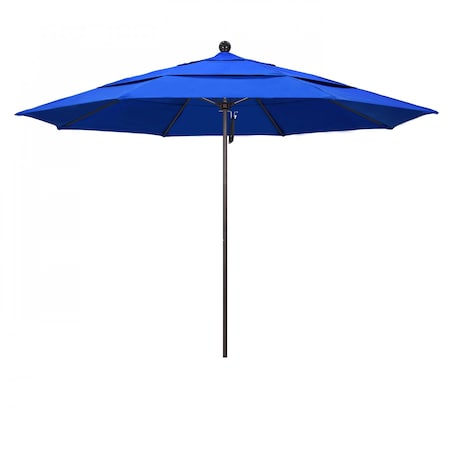 Patio Umbrella, Octagon, 107 H, Sunbrella Fabric, Pacific Blue