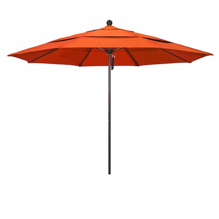 Patio Umbrella, Octagon, 107 H, Sunbrella Fabric, Melon
