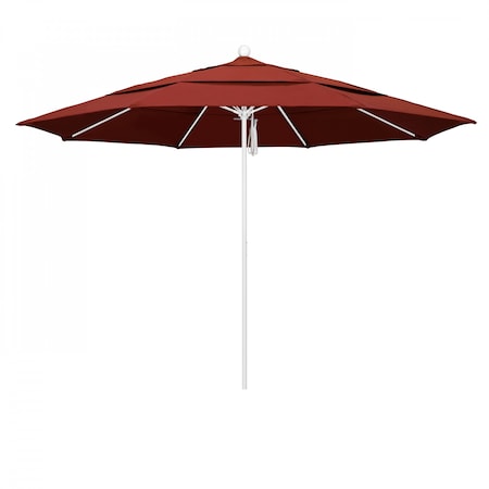 Patio Umbrella, Octagon, 107 H, Sunbrella Fabric, Terracotta