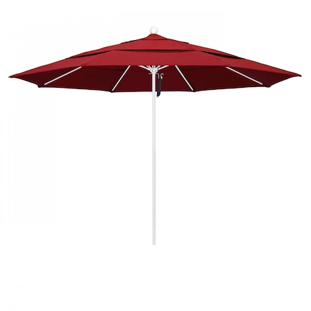 Patio Umbrella, Octagon, 107 H, Olefin Fabric, Red