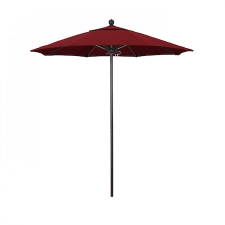 Patio Umbrella, Octagon, 96 H, Olefin Fabric, Red