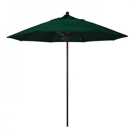 Patio Umbrella, Octagon, 103 H, Sunbrella Fabric, Forest Green
