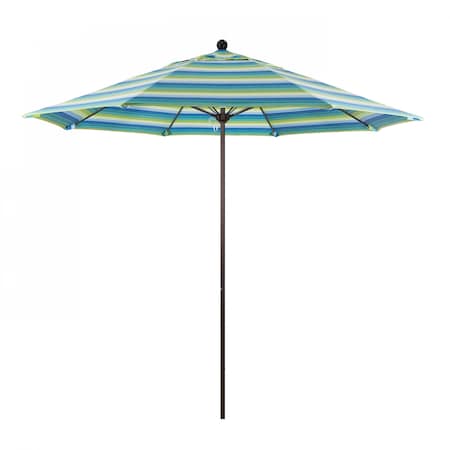 Patio Umbrella, Octagon, 103 H, Sunbrella Fabric, Seville Seaside