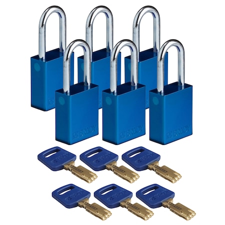 Lockout Padlock Aluminum Blue 1.5