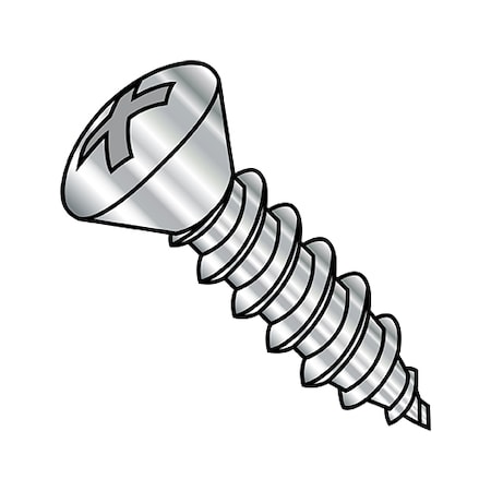Concrete Screw, #14-10 Dia., Oval, 3/4 In L, 18-8 Stainless Steel 1000 PK