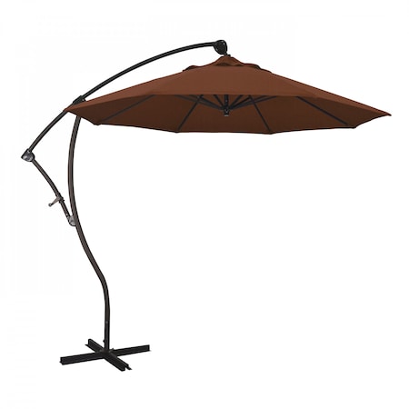 Patio Umbrella, Octagon, 95 H, Olefin Fabric, Terracotta