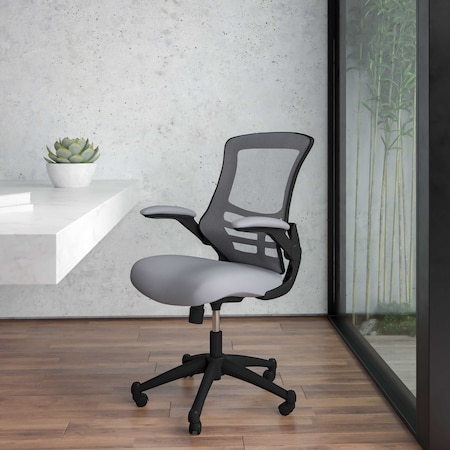Mid-Back Dark Gray Mesh Ergonomic Task Desk Chair