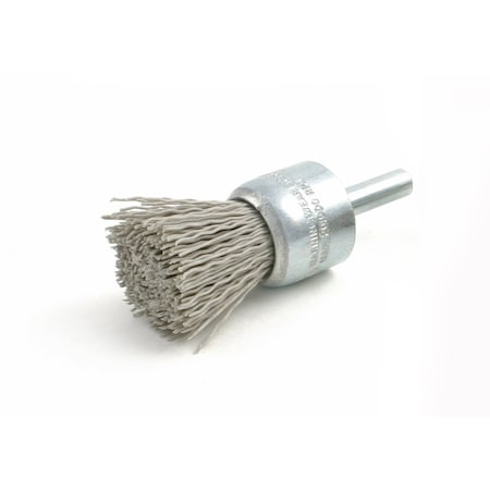BNS6AY500AO Abrasive End Brush, 0.750 Brush Diameter, 2.50 OAL, 500 Grit, Aluminum Oxide (AO)