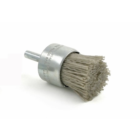 BNS6AY180AO Abrasive End Brush, 0.750 Brush Diameter, 2.50 OAL, 180 Grit, Aluminum Oxide (AO)