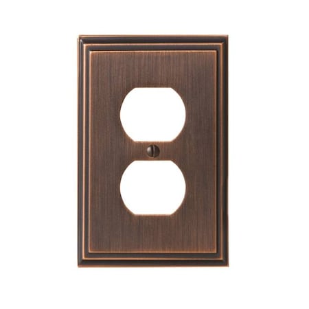 Mulholland 1 Receptacle Wall Plates, Number Of Gangs: 1 Zinc, Oil Rubbed Bronze Finish