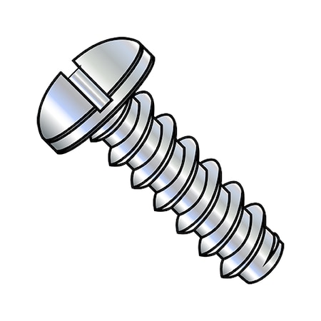 Self-Drilling Screw, 1/4-14 X 3/4 In, Zinc Plated Steel Pan Head Slotted Drive, 3000 PK