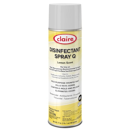 Disinfectant Spray Q, Lemon Scent,PK12