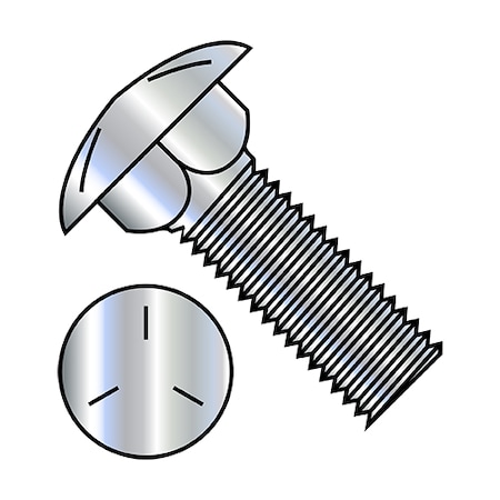 5/8-11X5 BOLT CARRIAGE GR5 FUL/THR ZINC