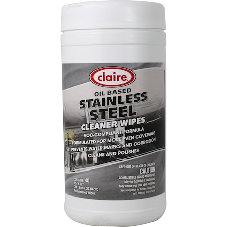 Stainless Steel Wipes, 100mm Tub,PK240