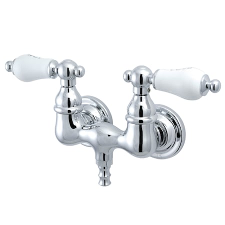 Wall-Mount Clawfoot Tub Faucet, Polished Chrome, Tub Wall Mount