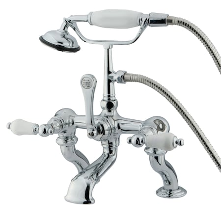 Deck-Mount Clawfoot Tub Faucet, Polished Chrome, Deck Mount