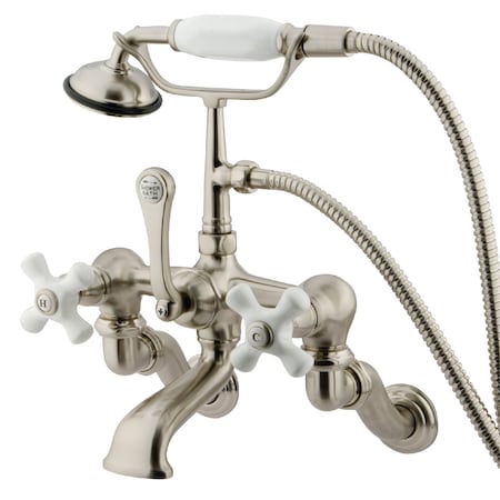 Wall-Mount Clawfoot Tub Faucet, Brushed Nickel, Tub Wall Mount