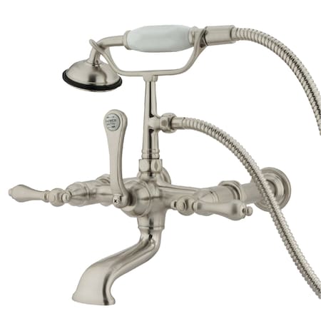 Wall-Mount Clawfoot Tub Faucet, Brushed Nickel, Tub Wall Mount