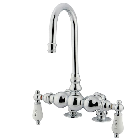 Deck-Mount Clawfoot Tub Faucet, Polished Chrome, Deck Mount