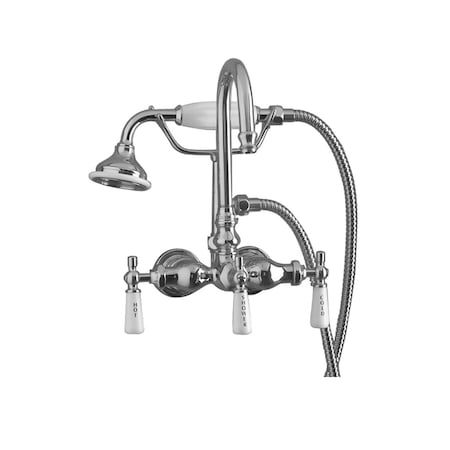 Gooseneck Wall-Mounted Tub Filler,Hands