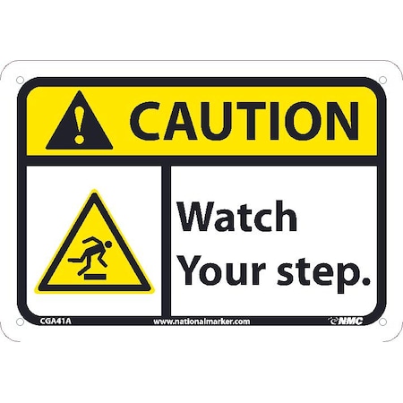 Caution Watch Your Step Sign, CGA41A