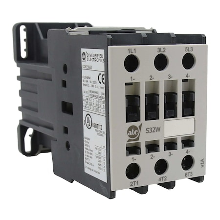 Contactor,Std,Non-Reversing,40A,24V DC