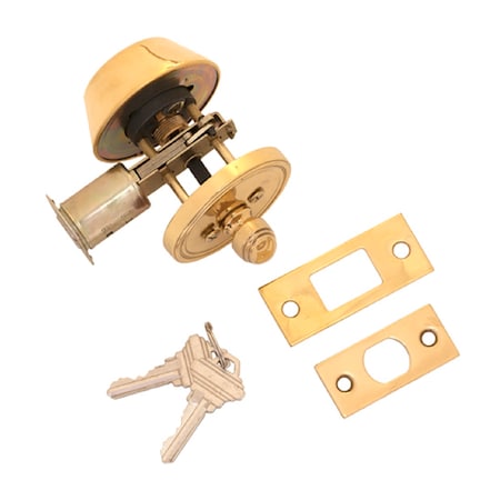 SINGLE CYLINDER DEADBOLT,2,POLISHED B