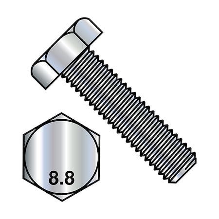 Class 8.8, M10-0.80 Hex Head Cap Screw, Zinc Plated Steel, 80 Mm L, 150 PK