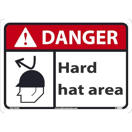 Danger Hard Hat Area Sign