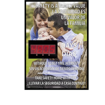 Safety Is A Family Value 2 Led Digital Scoreboard