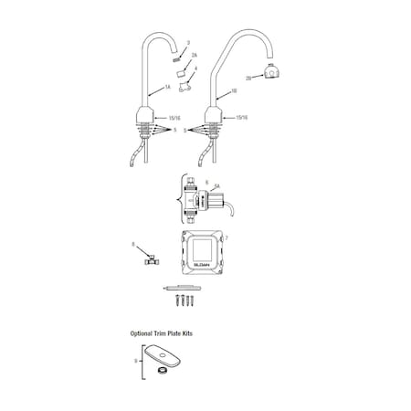 Sensor-Activated, Commercial Kitchen Faucet