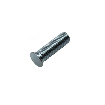 Self-Clinching Stud, #10-32, 1/2 In, Captive Stud Flush, Steel, Zinc Plated Finish