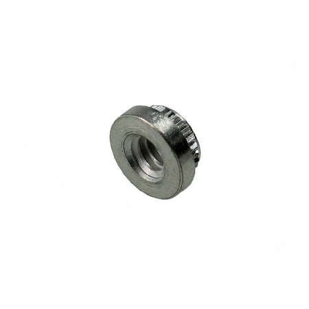 Cage Nut, 1/4-20, Round Shape, Steel, Plain Finish