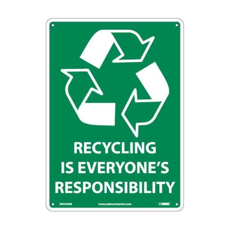 Recycling Is Everyone'S Responsibility Sign, ENV34AB