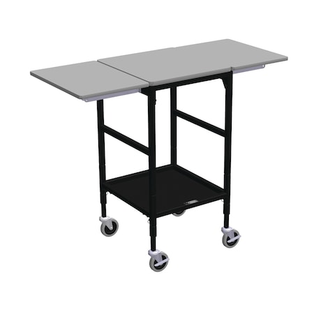 Sm Mobile Work Table-Drop Lves & Bottom Shelf